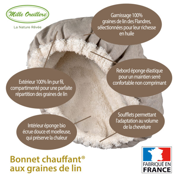 Bonnet chauffant® au lin – Image 5
