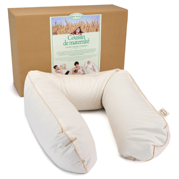 Coussin de maternité en balles d'épeautre bio