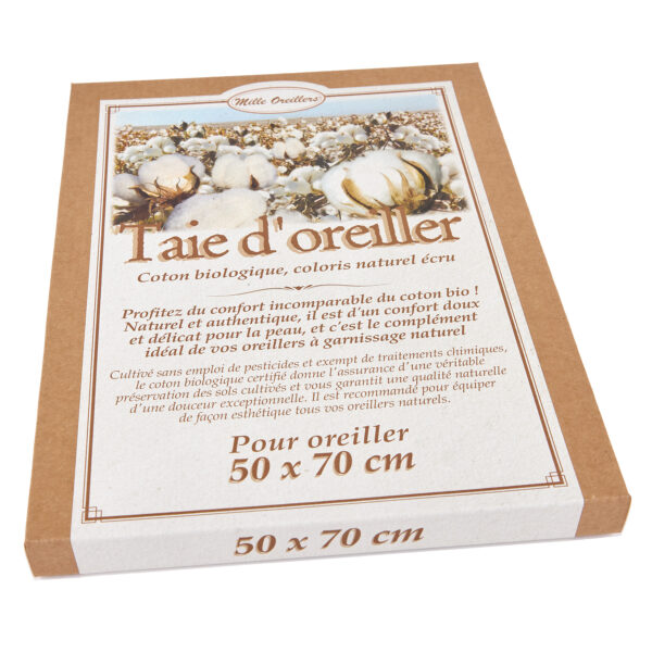 Taie d’oreiller en coton bio 50 x 70 cm – Image 3