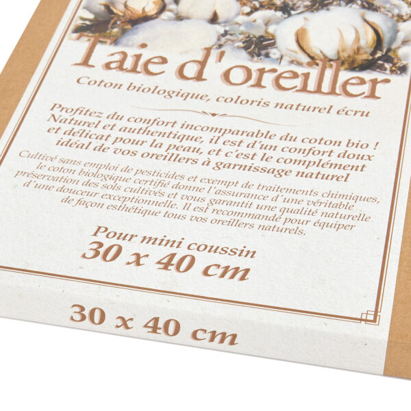 Taie pour mini coussin en coton bio 30 x 40 cm – Image 5