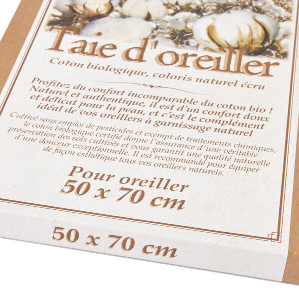 Taie d’oreiller en coton bio 50 x 70 cm – Image 6
