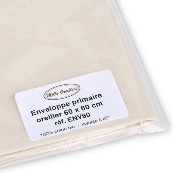 Enveloppe primaire de rechange pour oreiller 60 x 60 cm – Image 2
