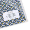 Taie en coton motif Sensu éventails bleu marine pour oreiller japonais Makura – Image 2