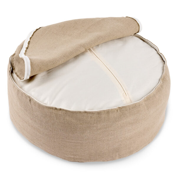 Housse en lin pour coussin de méditation
