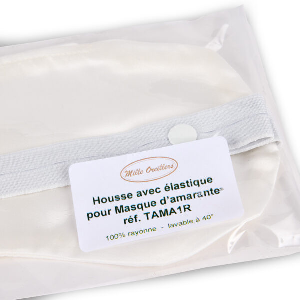 Housse blanche lavable avec élastique réglable pour Masque d’amarante® – Image 2