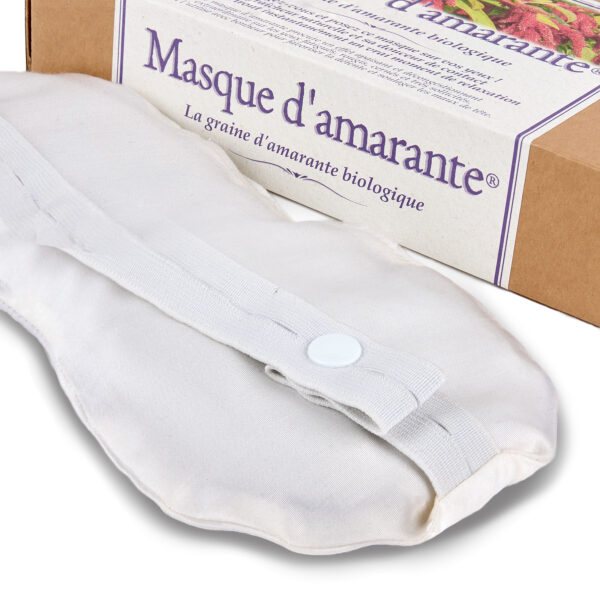 Housse blanche lavable avec élastique réglable pour Masque d’amarante® – Image 3