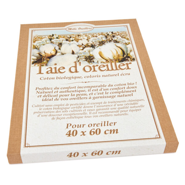 Taie d’oreiller en coton bio 40 x 60 cm – Image 3