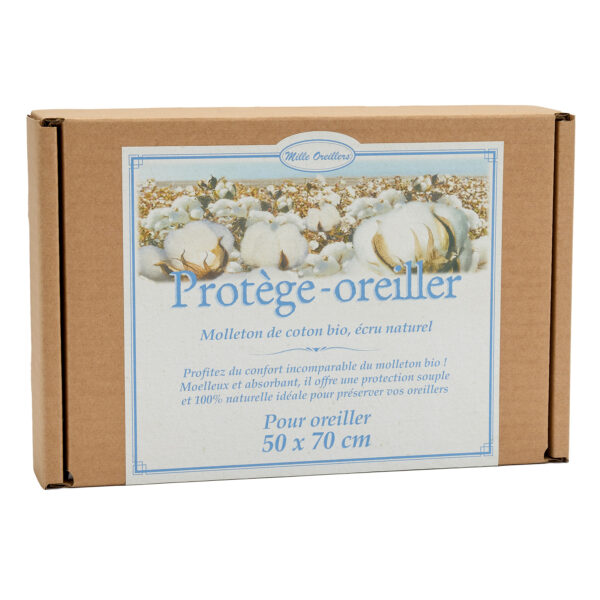 Protège-oreiller en molleton bio 50 x 70 cm – Image 3
