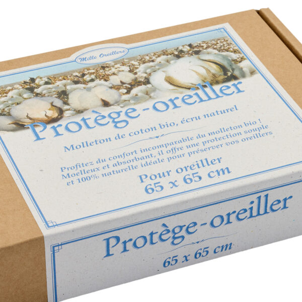 Protège-oreiller en molleton bio 65 x 65 cm – Image 5