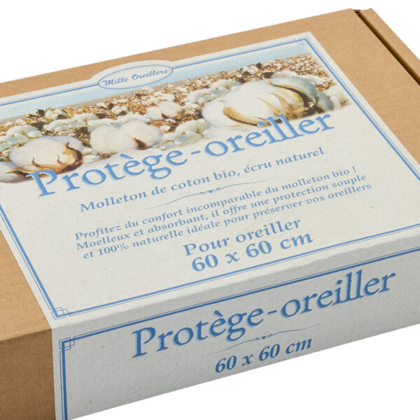 Protège-oreiller en molleton bio 60 x 60 cm – Image 5