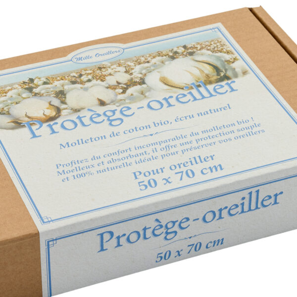 Protège-oreiller en molleton bio 50 x 70 cm – Image 5