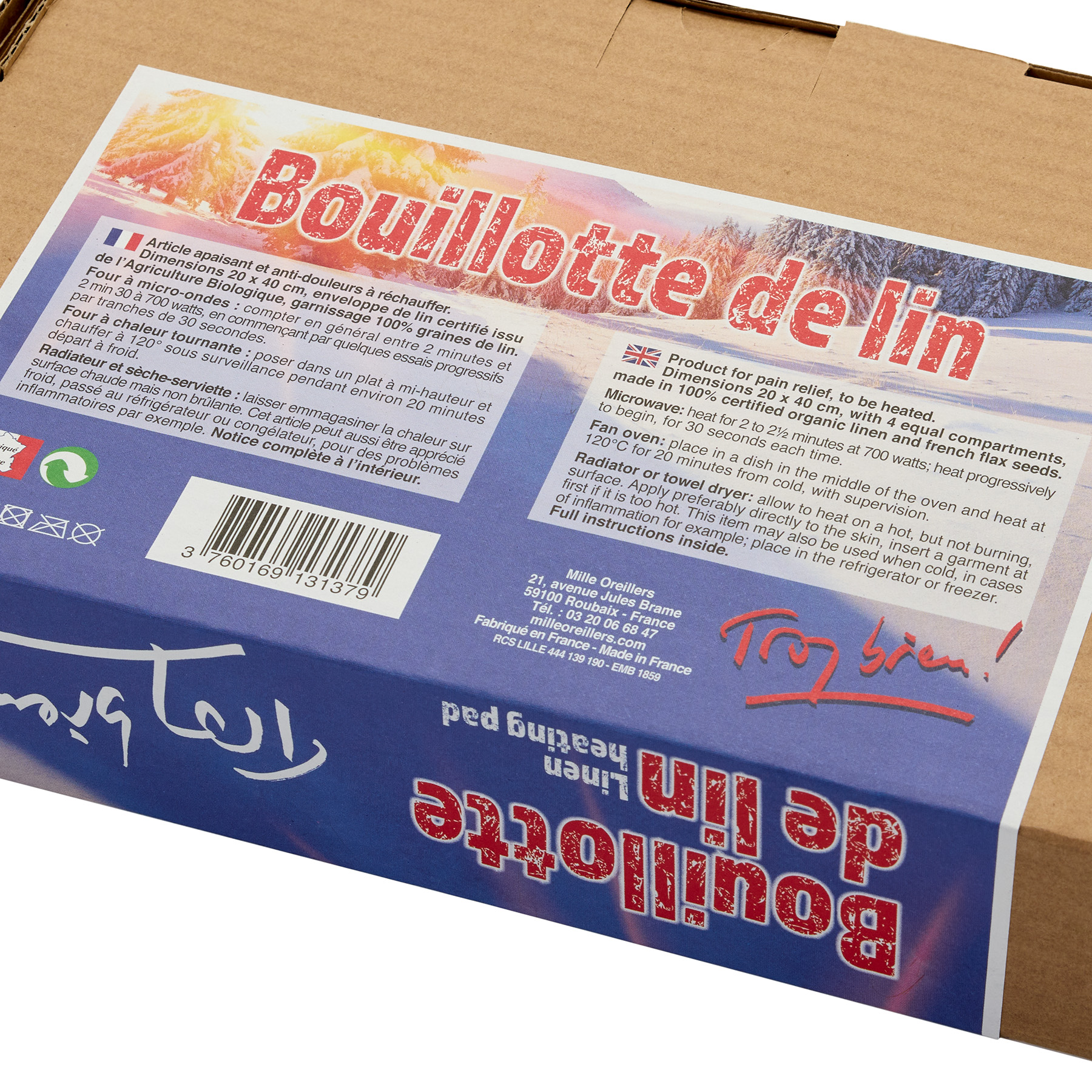 Bouillotte en graine de lin : une bouillotte antalgique pour soulager -  Douce Bouillotte, le blog