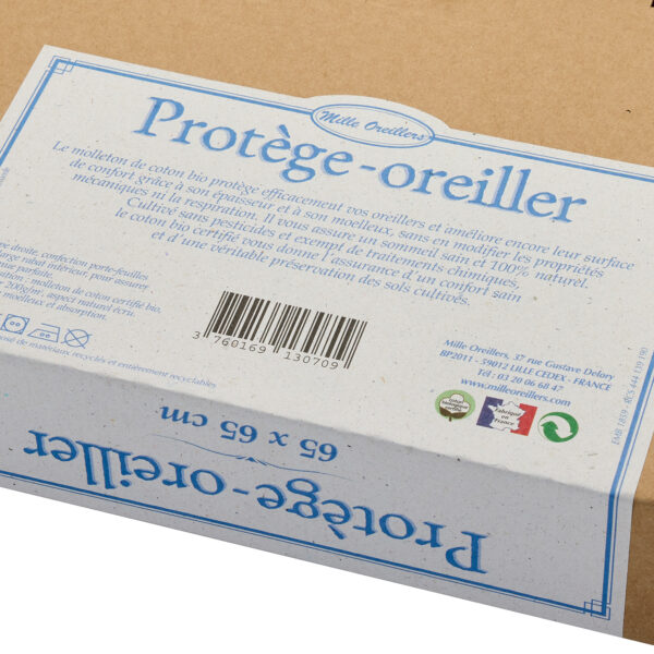 Protège-oreiller en molleton bio 65 x 65 cm – Image 7
