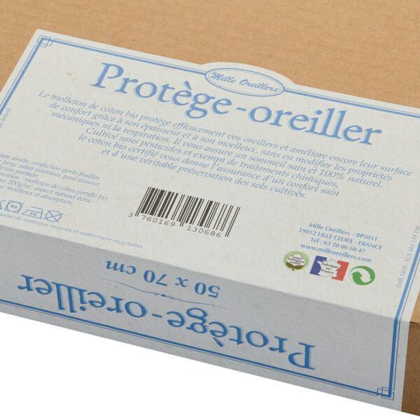 Protège-oreiller en molleton bio 50 x 70 cm – Image 7