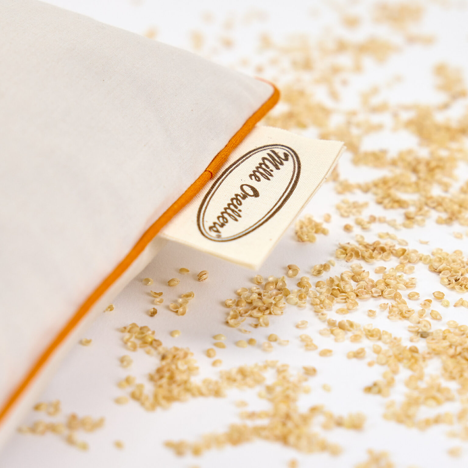 Oreiller Balle De Millet Bio 30x40 Cm - Confort Naturel, Luxe, Fabriqué En France