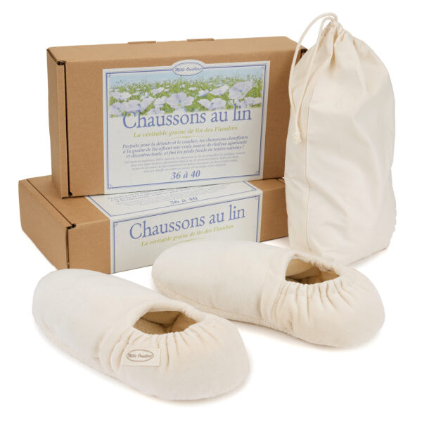 Chaussons chauffants au lin – Image 2