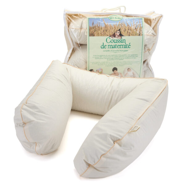 Coussin de maternité en balles d'épeautre bio