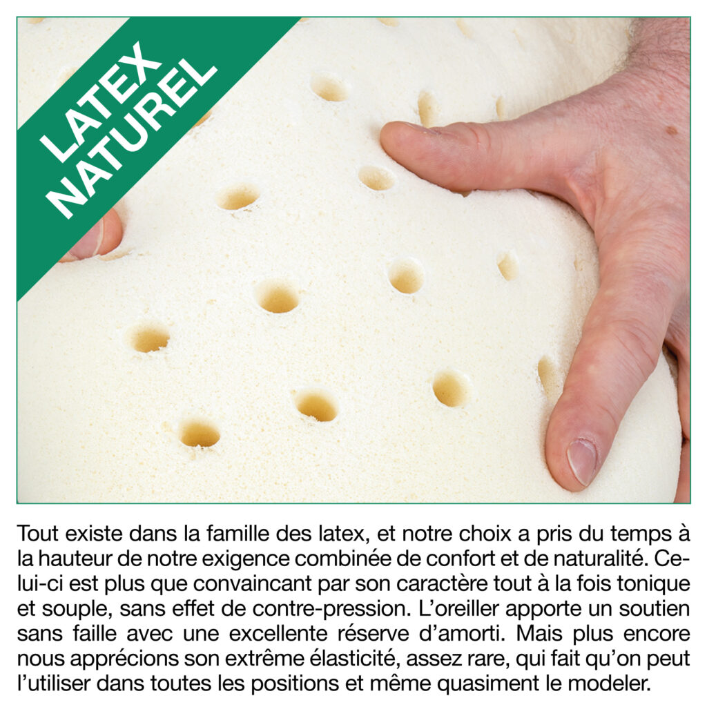 Oreiller en latex naturel d'hévéa - 50 x Oreiller en latex naturel d'hévéa - 50 x