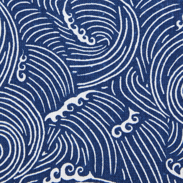 Taie en coton motif Nami vagues Kanagawa bleu pour oreiller japonais Makura – Image 3