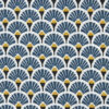 Taie en coton motif Sensu éventails bleu marine pour oreiller japonais Makura – Image 3