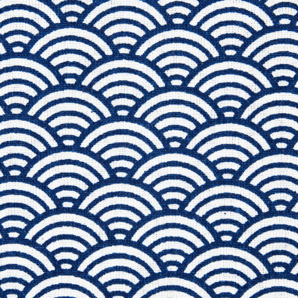 Taie en coton motif Seigaiha vagues bleu et blanc pour oreiller japonais Makura – Image 3