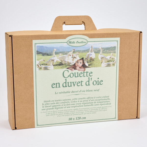 Couette toutes saisons en duvet d'oie 80 x 120 cm – Image 2