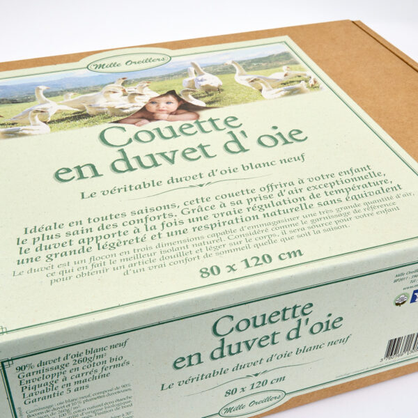 Couette toutes saisons en duvet d'oie 80 x 120 cm – Image 3