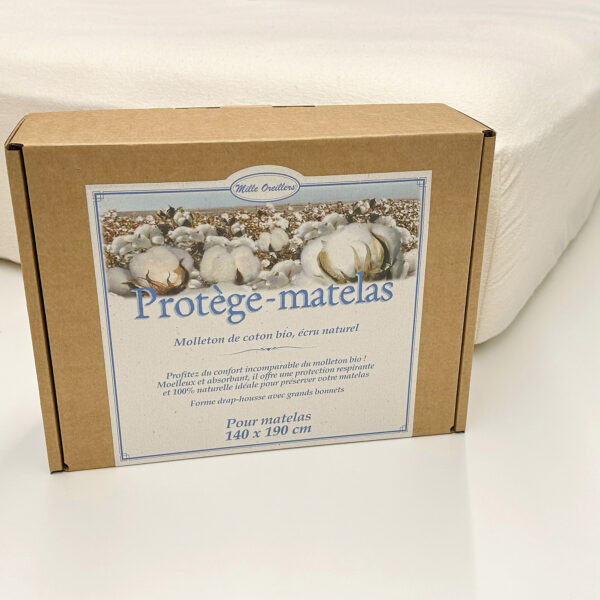 Protège-matelas en molleton bio 140 x 190 cm