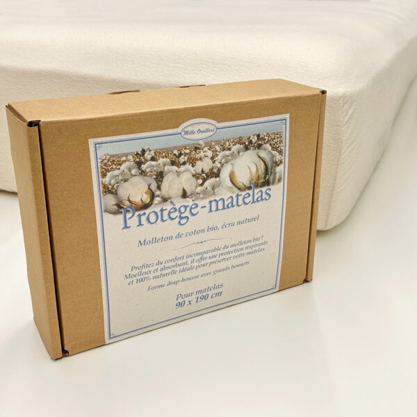 Protège-matelas en molleton bio 90 x 190 cm
