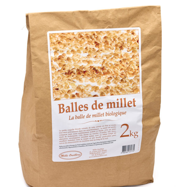 Recharge en balles de millet bio 2 kg