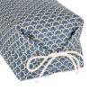 Taie en coton motif Sensu éventails bleu marine pour oreiller japonais Makura