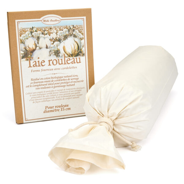 Taie forme rouleau en coton bio