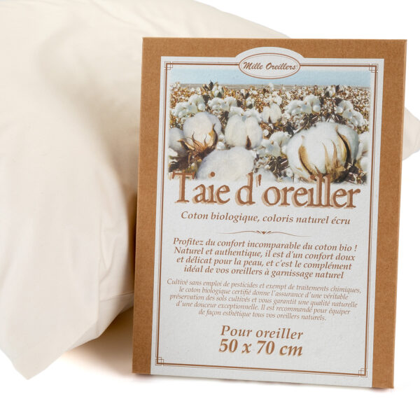 Taies d’oreillers en coton bio