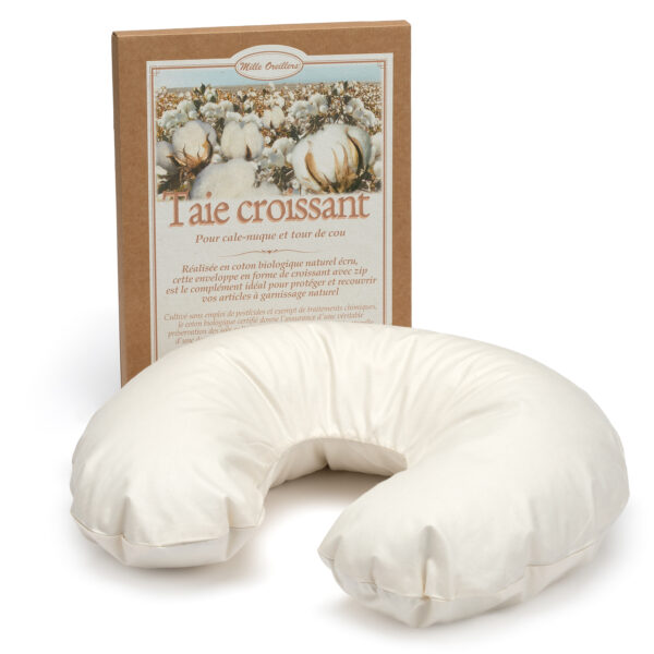 Taie forme croissant en coton bio