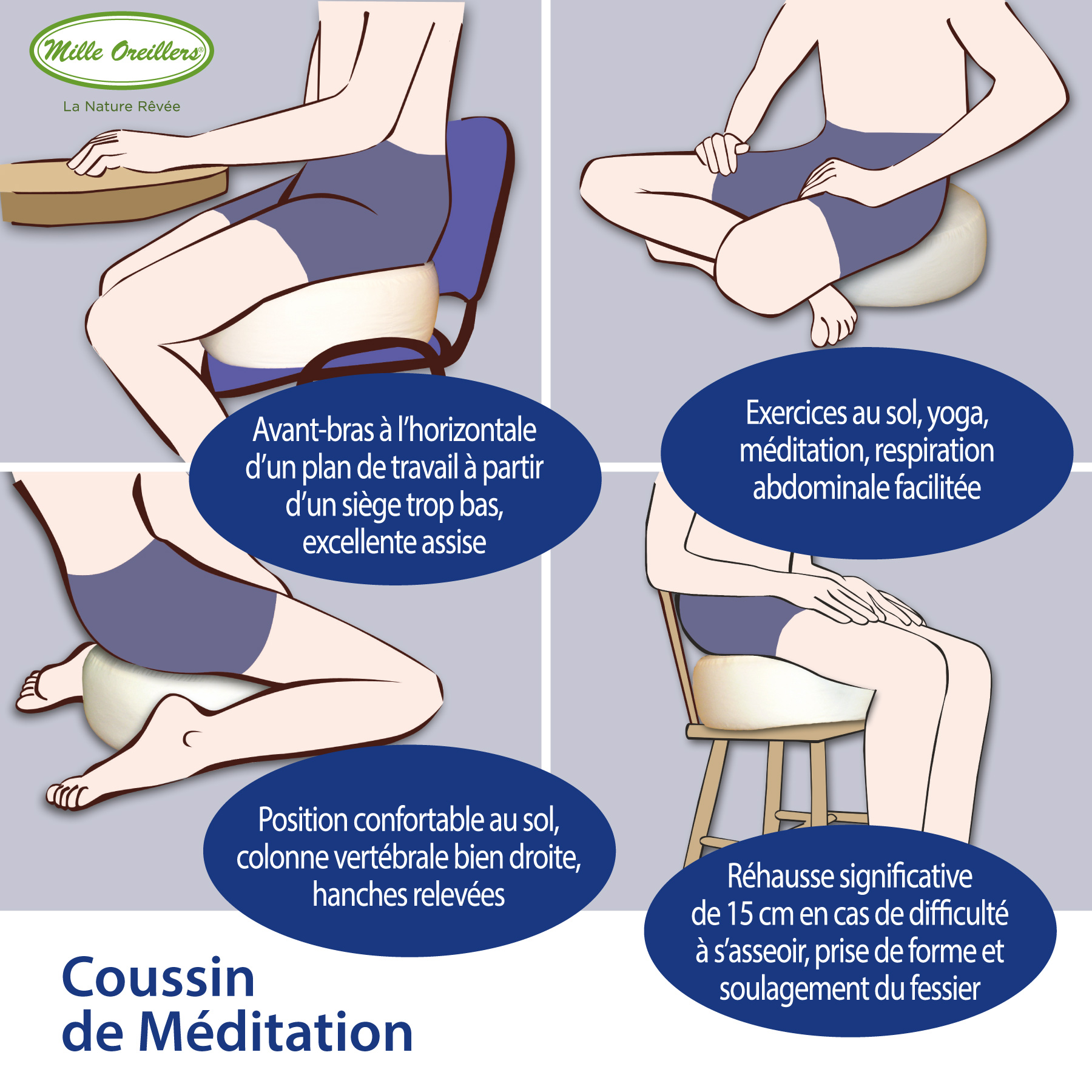 3 avantages d'un coussin de yoga