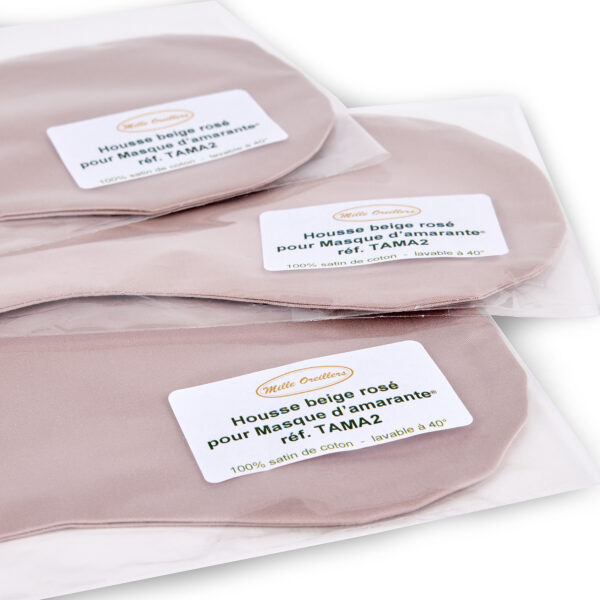 Housse beige rosé lavable pour Masque d’amarante® par lot de 3 – Image 2