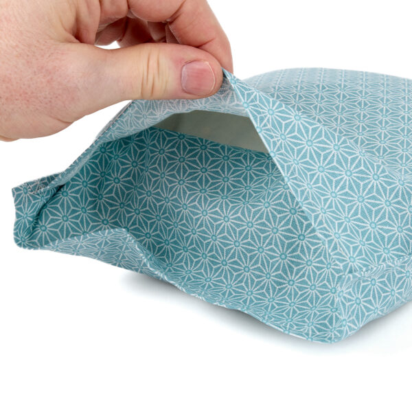 Taie en coton motif Asanoha gris-bleu pour diffuseurs aromatiques – Image 4